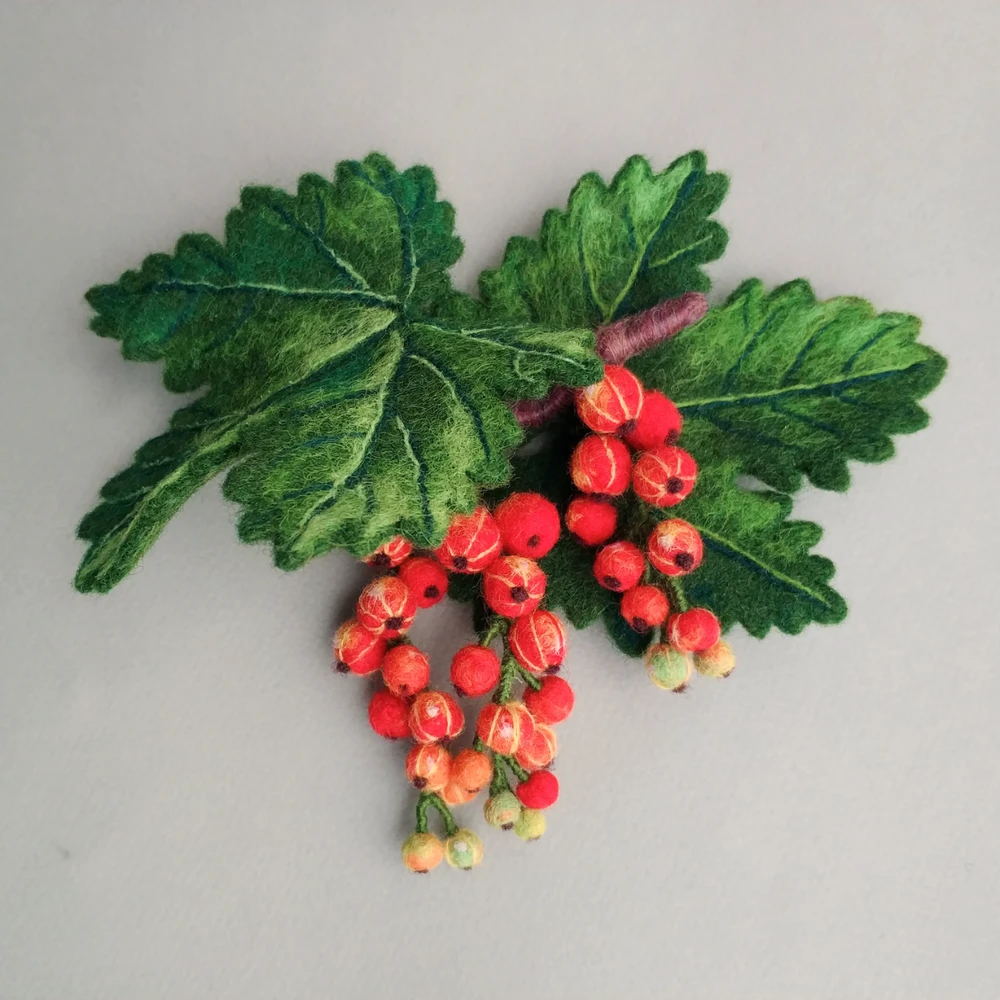 Фрукты и овощи — мастер-классы по валянию брошей и украшений